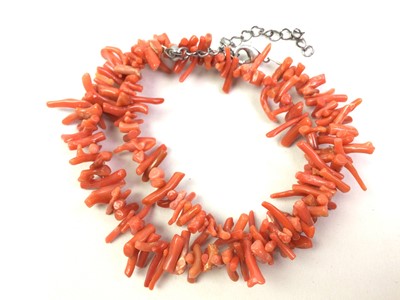 Lot 749 - TWO CORAL NECKLACES