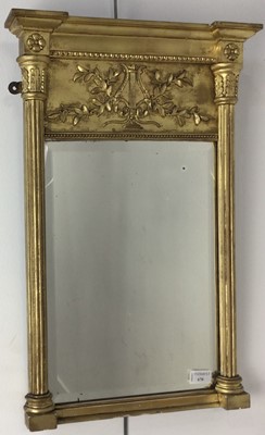 Lot 670 - REGENCY GILT FRAMED WALL MIRROR