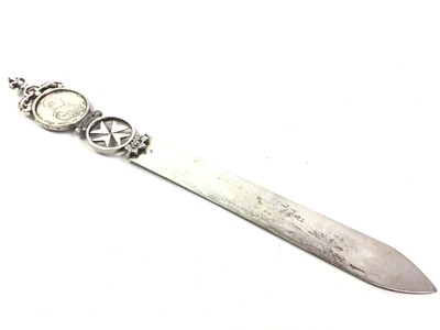 Lot 699 - SILVER LETTER OPENER