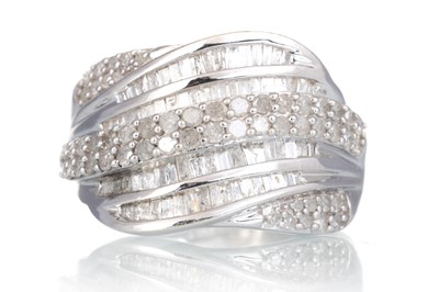 Lot 532 - DIAMOND WAVE DRESS RING