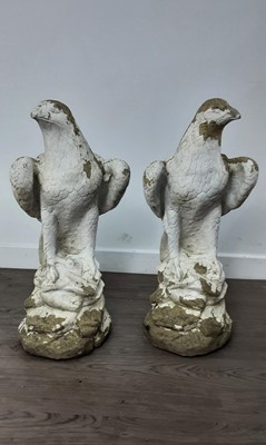 Lot 757 - PAIR OF CONCRETE GARDEN ORNAMENTS