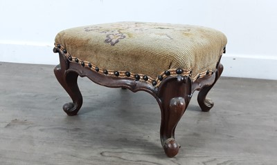 Lot 798 - VICTORIAN MAHOGANY FOOTSTOOL