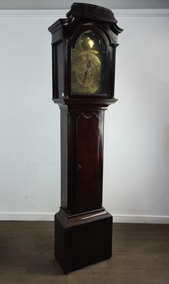 Lot 1075 - GEORGE III MAHOGANY LONGCASE CLOCK