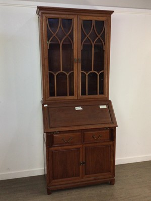 Lot 725 - CHINESE BUREAU BOOKCASE