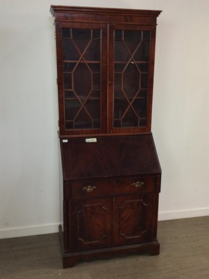 Lot 730 - MAHOGANY BUREAU BOOKCASE