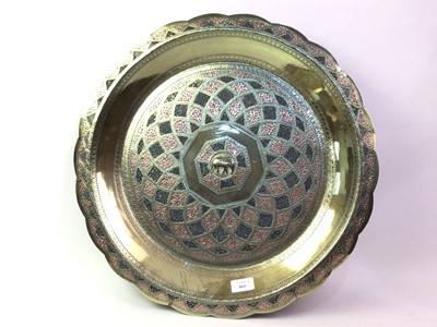 Lot 860 - LARGE BRASS AND COPPER CHARGER