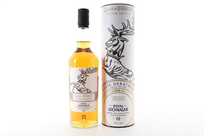 Lot 164 - ROYAL LOCHNAGAR 12 YEAR OLD GAME OF THRONES 'HOUSE BARATHEON'