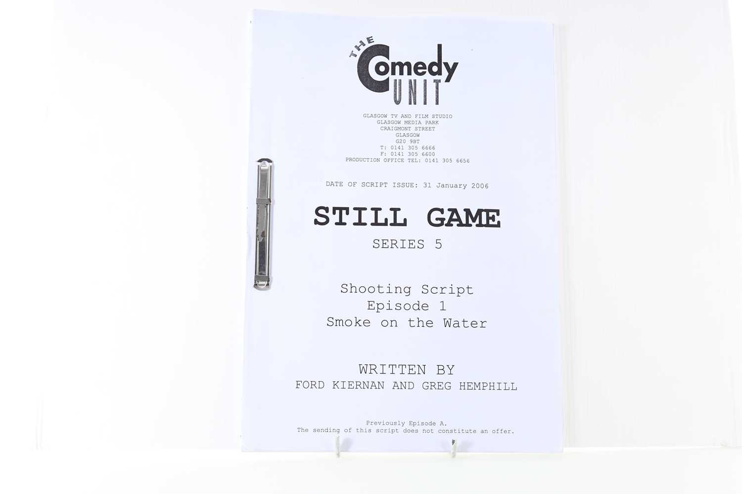 Lot 243 - PAUL YOUNG COLLECTION, STILL GAME, COLLECTION OF SCRIPTS AND CALL SHEETS