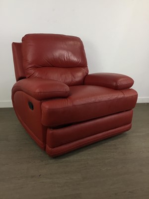 Lot 666 - MODERN ZX LEATHER RECLINER ARMCHAIR