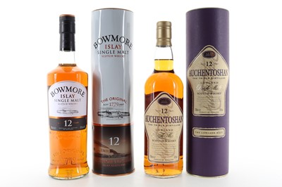 Lot 184 - BOWMORE 12 YEAR OLD AND AUCHENTOSHAN 12 YEAR OLD