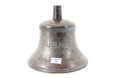 Lot 50 - WWII U.S. NAVY BRONZE SHIP'S BELL