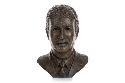 Lot 1699 - SANDY JARDINE OF RANGERS F.C., BRONZED RESIN BUST