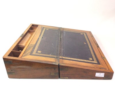 Lot 67 - LATE VICTORIAN WALNUT PORTABLE WRITING DESK