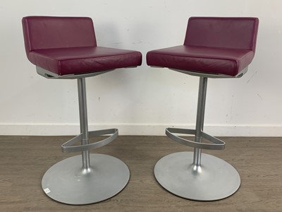 Lot 501 - ROLF BENZ, SET OF FOUR SWIVEL BARSTOOLS