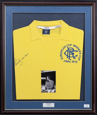 Lot 1702 - PETER MCCLOY OF RANGERS FC, SIGNED REPLICA ECWC JERSEY