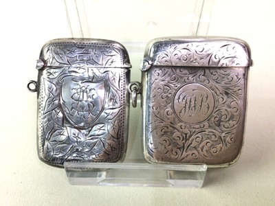 Lot 343 - TWO SILVER VESTA CASES