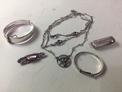 Lot 344 - COLLECTION OF SILVER JEWELLERY