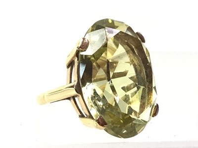 Lot 349 - CITRINE DRESS RING