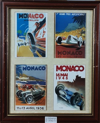 Lot 356 - GRAND PRIX POSTER PRINT DISPLAY