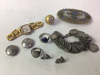 Lot 353 - SILVER CHARM BRACELET