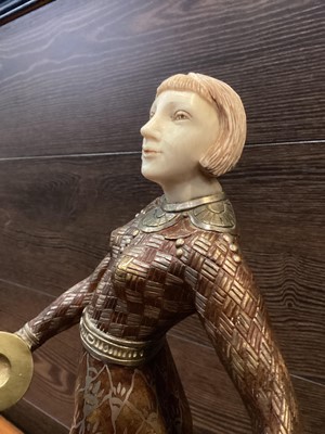 Lot 510 - ART DECO COLD PAINTED BRONZE AND IVORY FIGURE OF A DANCER