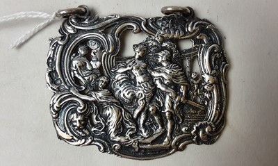 Lot 370 - LATE VICTORIAN/EARLY EDWARDIAN SILVER BUCKLE