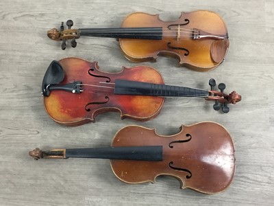 Lot 372 - GROUP OF VIOLINS