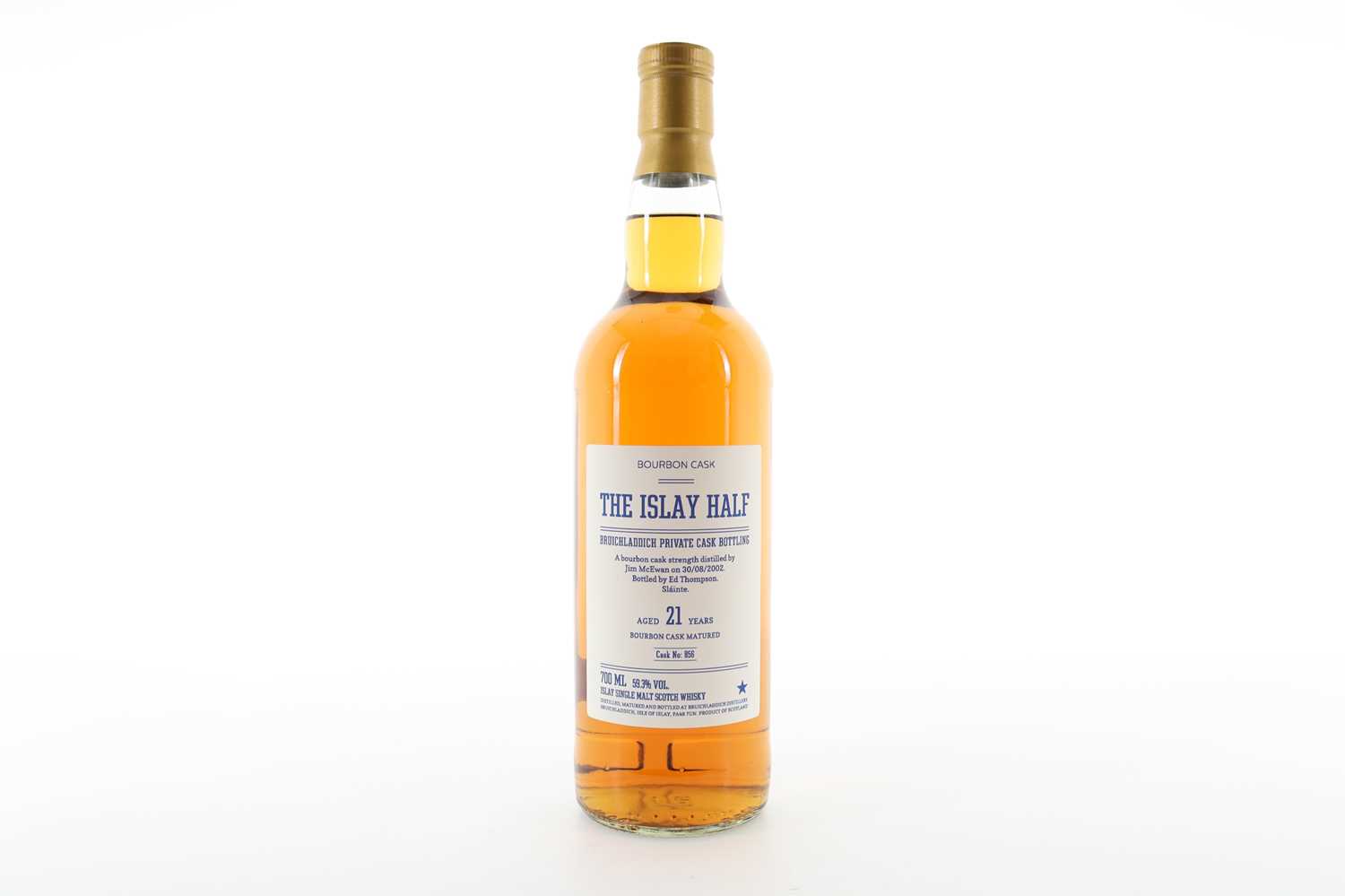 Lot 185 - BRUICHLADDICH 2002 21 YEAR OLD PRIVATE CASK #856