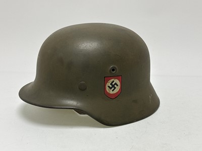 Lot 64 - GERMAN THIRD REICH M1935 TYPE STAHLHELM