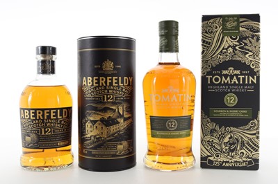 Lot 188 - TOMATIN 12 YEAR OLD AND ABERFELDY 12 YEAR OLD