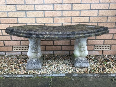 Lot 407 - COMPOSITION STONE GARDEN SEAT