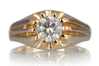 Lot 535 - CERTIFICATED DIAMOND GYPSY RING