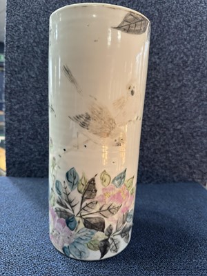 Lot 1279 - TWO CHINESE SLEEVE VASES