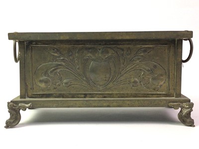 Lot 416 - ARTS & CRAFTS BRASS PLANTER