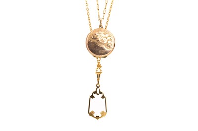 Lot 658 - NINE CARAT GOLD PENDANT ON CHAIN