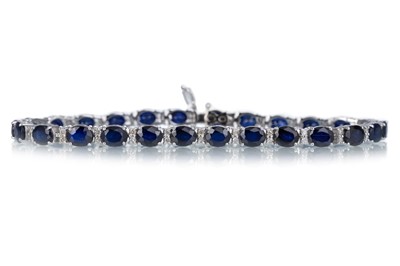 Lot 481 - SAPPHIRE AND DIAMOND BRACELET