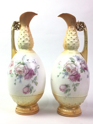 Lot 435 - TWO ARTHUR WOOD VASES