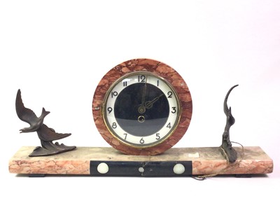 Lot 438 - ART DECO MARBLE MANTEL CLOCK