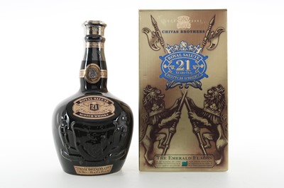 Lot 212 - CHIVAS ROYAL SALUTE 21 YEAR OLD EMERALD DECANTER