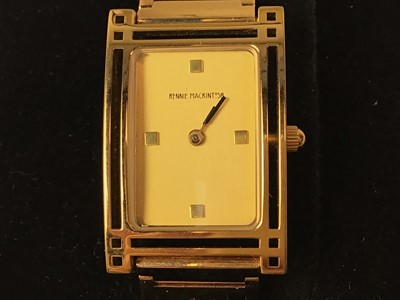 Lot 249 - RENNIE MACKINTOSH GOLD PLATED WRIST WATCH