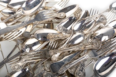 Lot 897 - GROUP OF SILVER FLATWARE