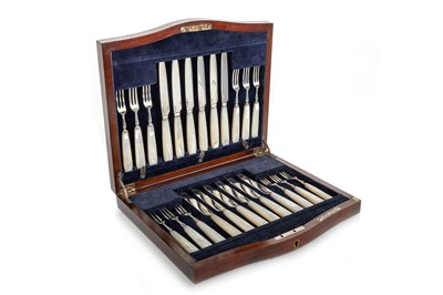 Lot 898 - GEORGE V SILVER SUITE OF CUTLERY