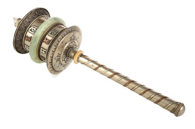 Lot 1301 - TIBETAN PRAYER WHEEL