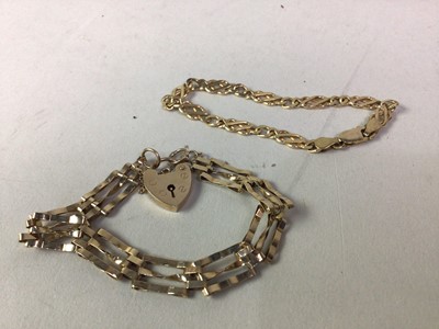 Lot 544 - TWO GOLD BRACELETS