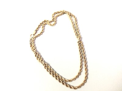 Lot 542 - FOUR GOLD NECK CHAINS