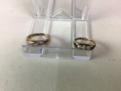 Lot 547 - TWO DIAMOND RINGS