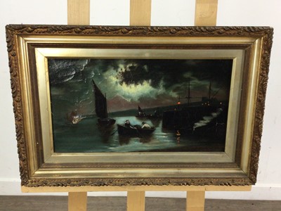 Lot 504 - PAIR OF OIL ON CANVAS, SAILING SHIPS