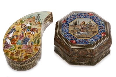 Lot 1319 - MIDDLE EASTERN MOSAIC CASKET