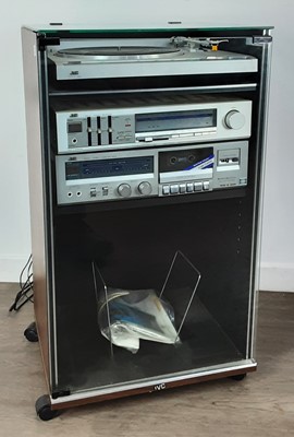 Lot 509 - JVC STEREO SYSTEM IN CABINET