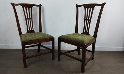 Lot 133 - PAIR OF GEORGE III MAHOGANY SINGLE CHAIRS